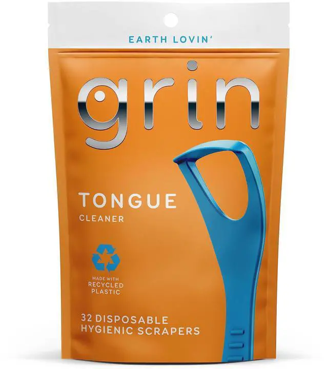 Main image of Tongue Cleaner, 32 Count, Disposable Tongue Cleaner, Hygienic Scraper, Recycled Plastic, Clean Tongue, Promote Fresh Breath, Includes Safe Fold- Back Tooth Pick