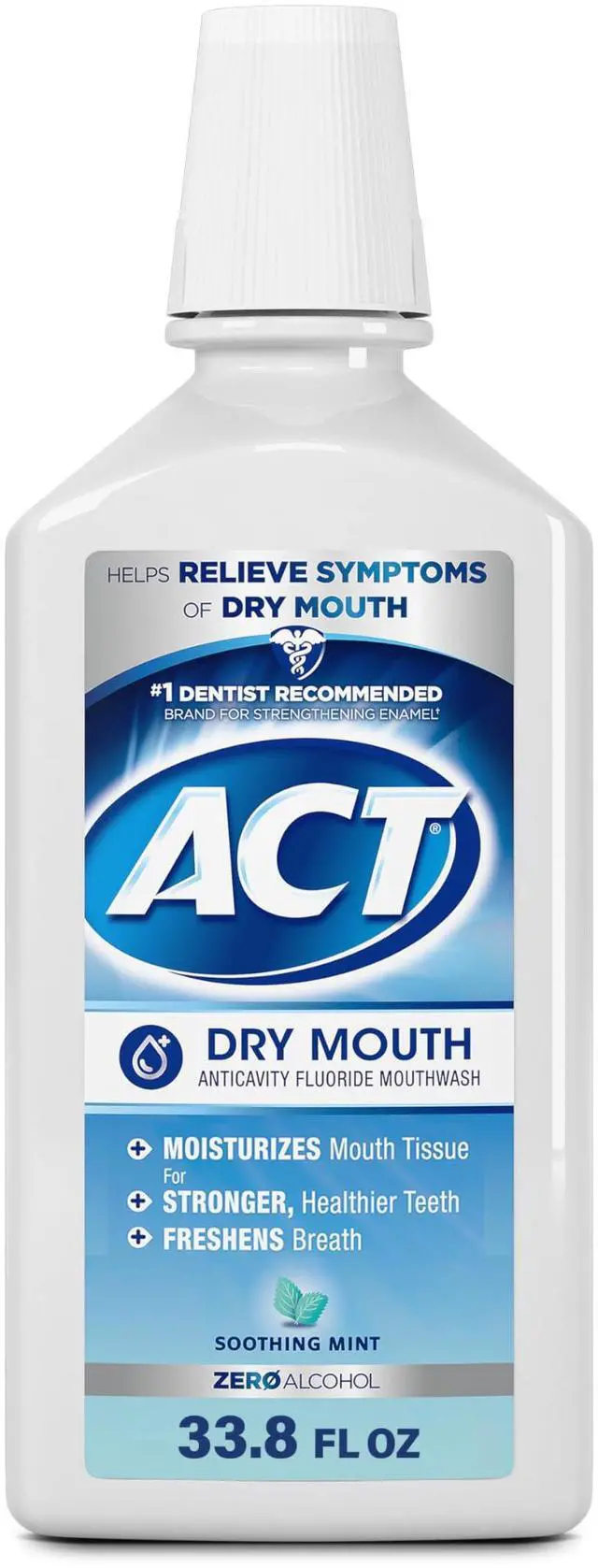 Main image of Dry Mouth Anticavity Zero Alcohol Fluoride Mouthwash, Soothing Mint, 33.8 fl. oz.