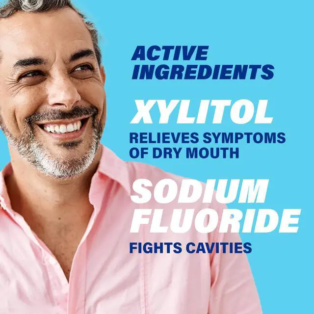 Alt view image 5 of 7 - Dry Mouth Anticavity Zero Alcohol Fluoride Mouthwash, Soothing Mint, 33.8 fl. oz.