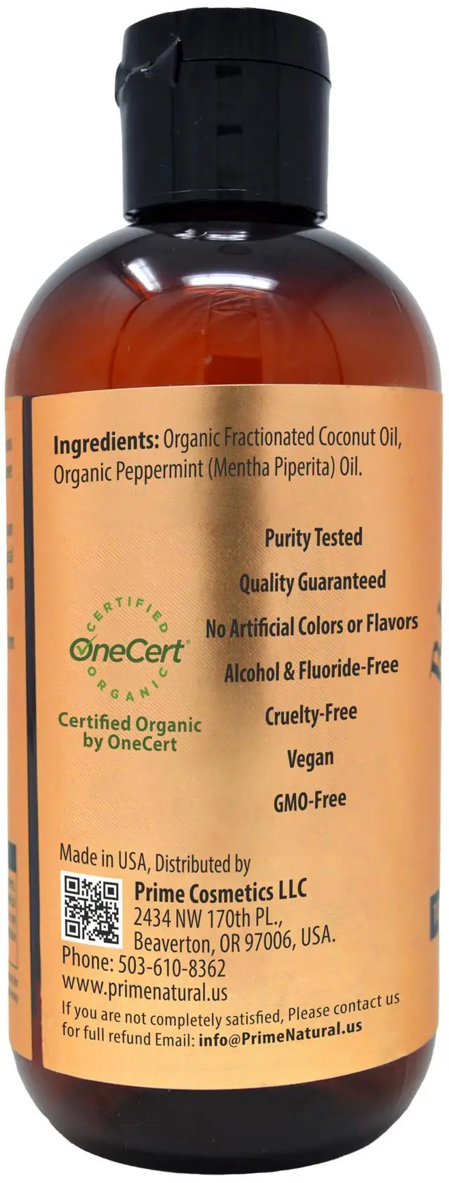 Alt view image 2 of 4 - Oil Pulling with Organic Coconut & Organic Peppermint Oil 8oz | Cocomint | Natural Oral Care & Teeth Whitening | Alcohol Free Mouthwash Freshens Breath, Healthier Teeth & Gums