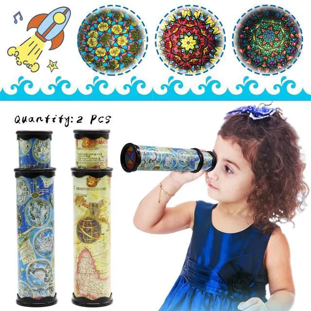 Alt view image 4 of 7 - 2 Pack Classic Kaleidoscope Toy,Magic Rotating Kaleidoscope,Stretchable Long World Kaleidoscope,Educational Toy Kaleidoscope for Children Gifts