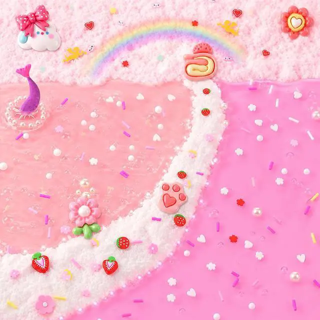 Alt view image 2 of 7 - 6 Pack Slimes, Pink Slime Kids, Cloud Slime kit for Girls Ages 8-12, Toys for Girls and Boys, for Kids Slime Set Party kit Goodie Bag Stuffers, 4 5 6 7 8 9 10 Year Old Girl Birthday Gift Cute Stuff