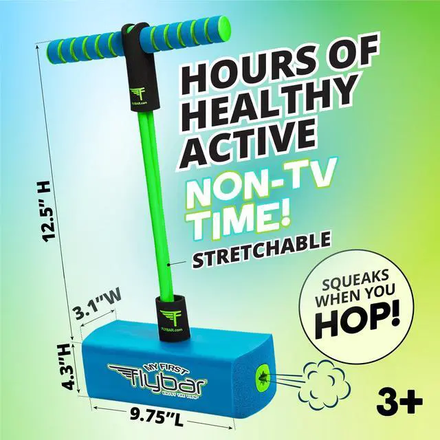 Alt view image 4 of 6 - My First Foam Pogo Jumper for Kids Fun and Safe Pogo Stick, Durable Foam and Bungee Jumper for Ages 3 and up Toddler Toys, Supports up to 250lbs (Blue)