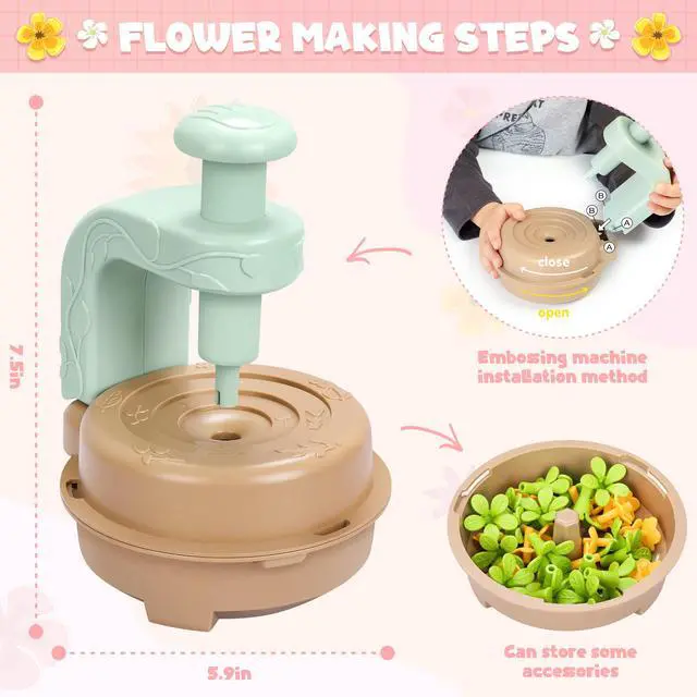 Alt view image 2 of 6 - Fabric Flower Bouquets Toys, DIY Craft Kits Toys for Kids - Flowers Market Toy, Build Your Flower Bouquet, Arts & Crafts for 4+ Year Toddler Girl, Educational Activity Preschool B-Day Gifts