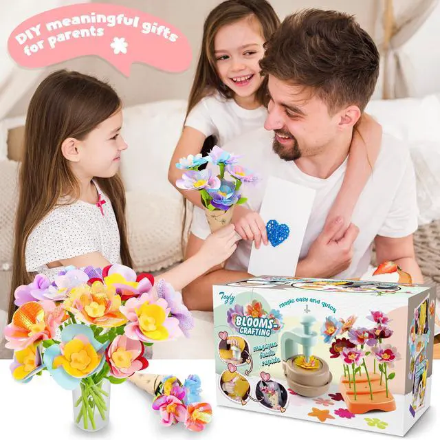 Alt view image 4 of 6 - Fabric Flower Bouquets Toys, DIY Craft Kits Toys for Kids - Flowers Market Toy, Build Your Flower Bouquet, Arts & Crafts for 4+ Year Toddler Girl, Educational Activity Preschool B-Day Gifts