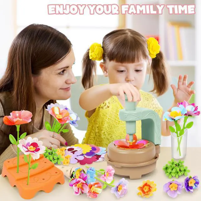 Alt view image 5 of 6 - Fabric Flower Bouquets Toys, DIY Craft Kits Toys for Kids - Flowers Market Toy, Build Your Flower Bouquet, Arts & Crafts for 4+ Year Toddler Girl, Educational Activity Preschool B-Day Gifts