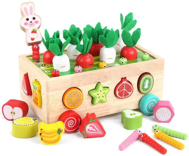 Main image of Toddlers Montessori Wooden Educational Toys for Baby Boys Girls Age 1 2 3 Year Old, Shape Sorting Toys 1st One First Birthday Girl Gifts for Kids 1-3, Wood Preschool Learning Fine Motor Skills Game