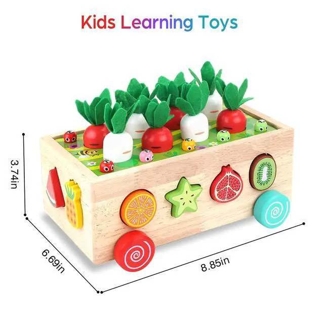 Alt view image 2 of 7 - Toddlers Montessori Wooden Educational Toys for Baby Boys Girls Age 1 2 3 Year Old, Shape Sorting Toys 1st One First Birthday Girl Gifts for Kids 1-3, Wood Preschool Learning Fine Motor Skills Game