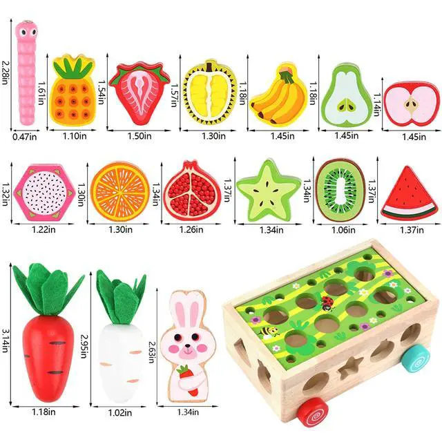 Alt view image 4 of 7 - Toddlers Montessori Wooden Educational Toys for Baby Boys Girls Age 1 2 3 Year Old, Shape Sorting Toys 1st One First Birthday Girl Gifts for Kids 1-3, Wood Preschool Learning Fine Motor Skills Game