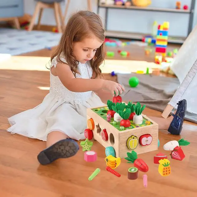 Alt view image 5 of 7 - Toddlers Montessori Wooden Educational Toys for Baby Boys Girls Age 1 2 3 Year Old, Shape Sorting Toys 1st One First Birthday Girl Gifts for Kids 1-3, Wood Preschool Learning Fine Motor Skills Game