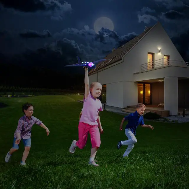 Alt view image 5 of 6 - 3 Pack Foam Airplane Launcher Toys, 2 Flight Mode Glider Plane,Kids Flying Toy,3 4 5 6 7 8 9 10 11 12 Year Old Boys Girls Gifts,Outdoor Sport Party Favor