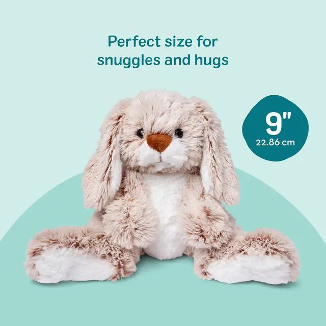 Alt view image 3 of 7 - Burrow Bunny Stuffed Animal Plushie with Big Feet, Floppy Ears & Fluffy Tail, Adorable Pretend Play Toddler Toys for Girls & Boys 3+