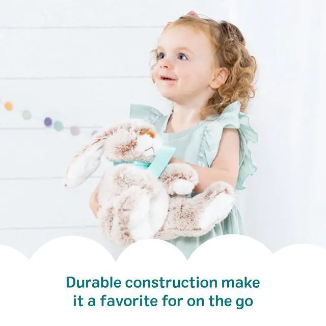 Alt view image 4 of 7 - Burrow Bunny Stuffed Animal Plushie with Big Feet, Floppy Ears & Fluffy Tail, Adorable Pretend Play Toddler Toys for Girls & Boys 3+