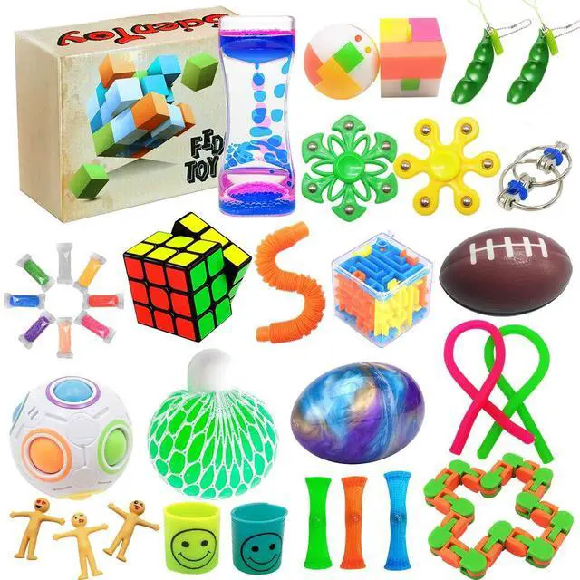 Alt view image 2 of 7 - Fidget Toy Set, 35 Pcs Sensory Toy for ADD, OCD, Autistic Children, Adults, Anxiety Autism to Stress Relief and Anti Anxiety with Motion Timer, Perfect for Classroom Reward with Gift Box