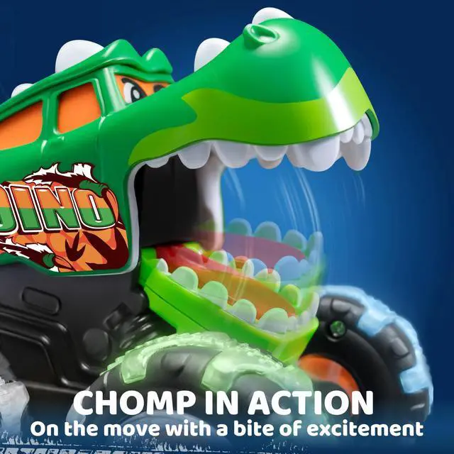 Alt view image 4 of 7 - 3 Pack Monster Truck Toy - Motion Activated Light Up Cars for Toddlers - Monster Glow Rover LED Wheels - Baby Boy Toys - Press and Go Dinosaur Trucks for Kids Boy Birthday Gifts