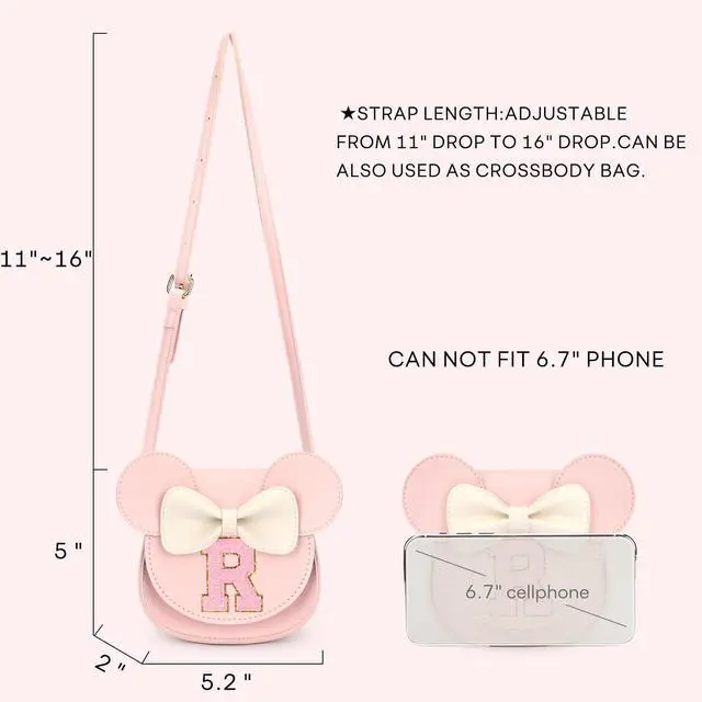 Alt view image 2 of 7 - Toddler Purse Girl Gifts: Girls Birthday Gifts for 3-8 - Toys for Ages 2-4 Purse, Pink, Letter R