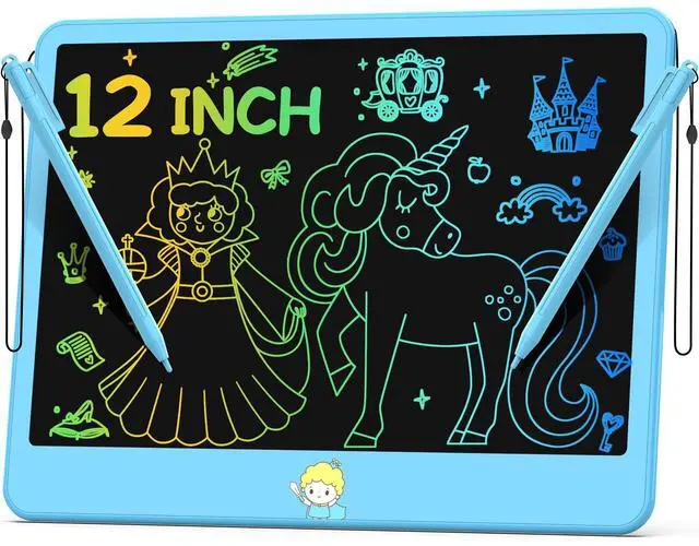 Main image of LCD Writing Tablet for Kids 12 Inch, Toys for Boys Girls Drawing Pad for 3 4 5 6 7 Year Old Kids Toys, Toddler Erasable Doodle Board Travel Essentials, Christmas Birthday Gift for Kids - Blue