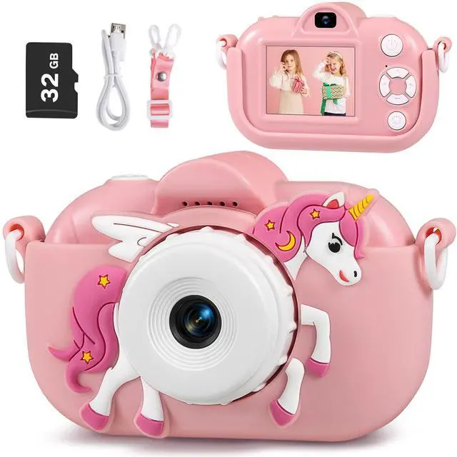 Main image of Kids Camera Toddler Toys for Girls, 3-12 Year Old Girl Birthday Gifts Toys, 48MP HD Kids Digital Camera for Kids, 1080P HD Video Toddler Camera Kid Toys Gifts for 3 4 5 6 7 8 9 10 Year Old Girls