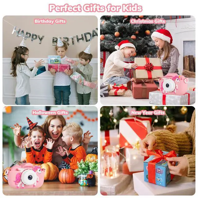 Alt view image 4 of 7 - Kids Camera Toddler Toys for Girls, 3-12 Year Old Girl Birthday Gifts Toys, 48MP HD Kids Digital Camera for Kids, 1080P HD Video Toddler Camera Kid Toys Gifts for 3 4 5 6 7 8 9 10 Year Old Girls