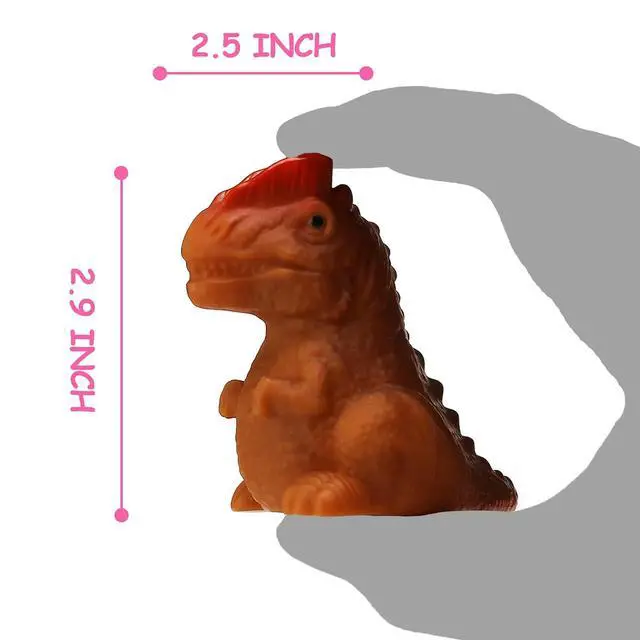 Alt view image 6 of 6 - 8 Pack Light up No Hole Dinosaur Bath Toy Set, Flashing Color Changing Light in Water, Floating Dino Bathtub Bathroom tub Pool Toy for Baby Infant Kid Toddler Child Boy Girl Preschool in Christmas