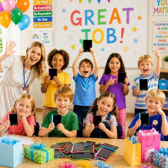 Alt view image 6 of 7 - Mini 4.4 Inch LCD Writing Tablet for Kids, Bulk Doodle Board Drawing Tablet for Kids, Colorful Educational Learning Toys for Classroom, Birthday Gifts for Boys and Girls Aged 3-8 (12)