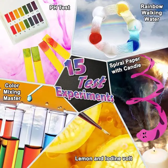 Alt view image 5 of 6 - 70 Lab Experiments Science Kits for Kids Educational Scientist Toys Birthday Gifts Idea for Girls Boys, Chemistry Set, Erupting Volcano, Fruit Circuits, S.T.E.M Activities Science Project
