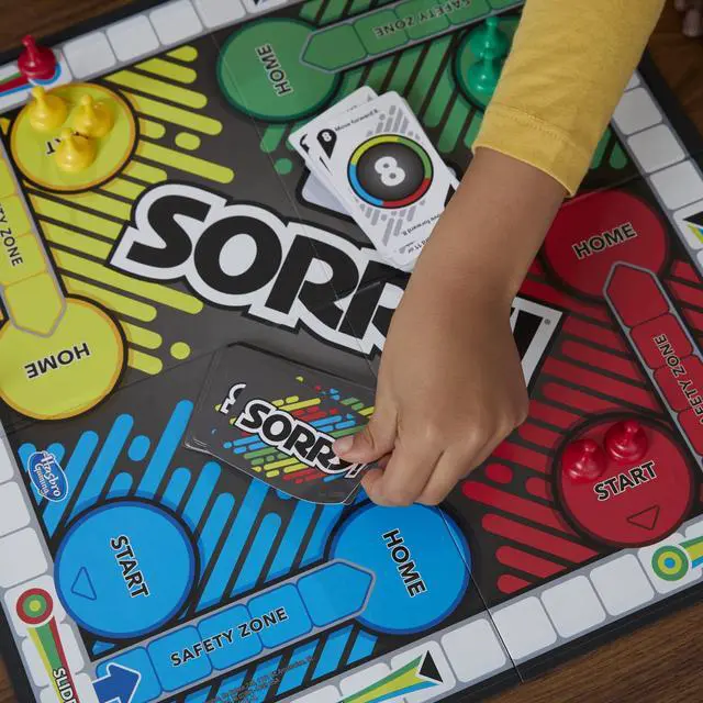 Alt view image 4 of 7 - Sorry! Board Game for Kids Ages 6 and Up; Classic Board Game; Each Player Gets 4 Pawns; Family Game