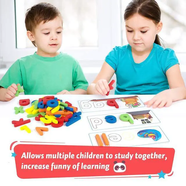 Alt view image 3 of 7 - KMUYSL Learning Toys for 3 4 5 6 Years Old Boys and Girls - See & Spell CVC Word Builders with Alphabet Cards for Kids, Preschool Learning Activities Toys, Idea Birthday Gifts for Age 3-5 4-6 Kids