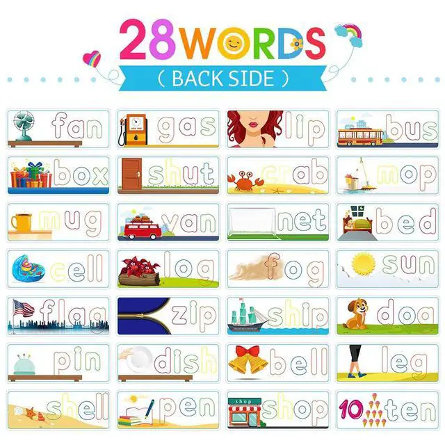 Alt view image 4 of 7 - KMUYSL Learning Toys for 3 4 5 6 Years Old Boys and Girls - See & Spell CVC Word Builders with Alphabet Cards for Kids, Preschool Learning Activities Toys, Idea Birthday Gifts for Age 3-5 4-6 Kids