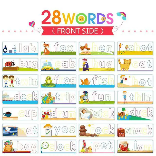 Alt view image 5 of 7 - KMUYSL Learning Toys for 3 4 5 6 Years Old Boys and Girls - See & Spell CVC Word Builders with Alphabet Cards for Kids, Preschool Learning Activities Toys, Idea Birthday Gifts for Age 3-5 4-6 Kids