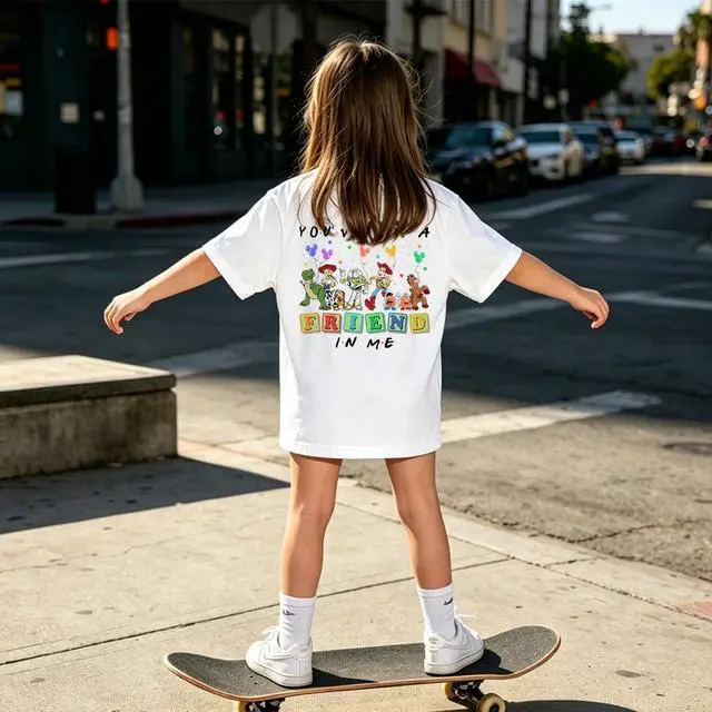 Alt view image 2 of 6 - 2026 Toy Movie Story 5 Series T-Shirt for Men Women Kids,Double-Sided Printing Pattern, Soft Cotton Casual Shirt, Gift Tee (White, 9-10 Years)