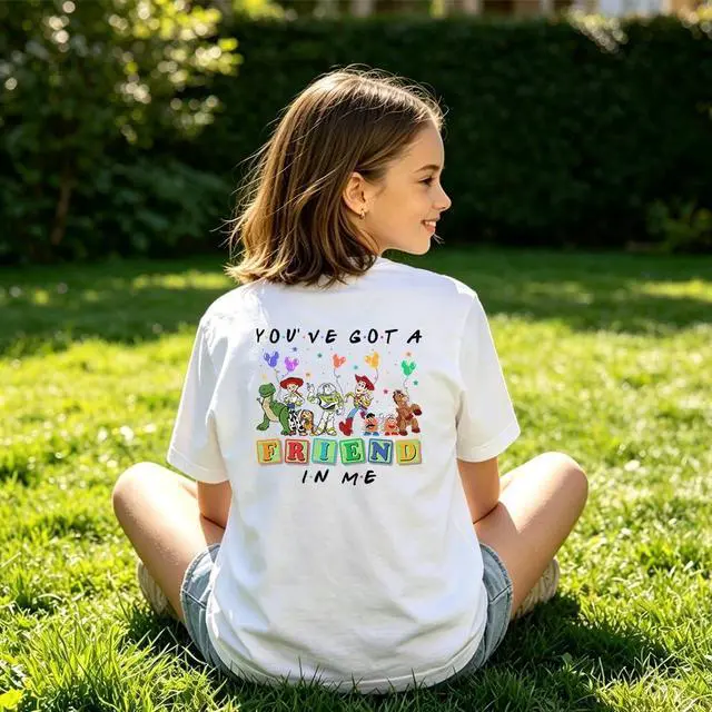 Alt view image 4 of 6 - 2026 Toy Movie Story 5 Series T-Shirt for Men Women Kids,Double-Sided Printing Pattern, Soft Cotton Casual Shirt, Gift Tee (White, 9-10 Years)