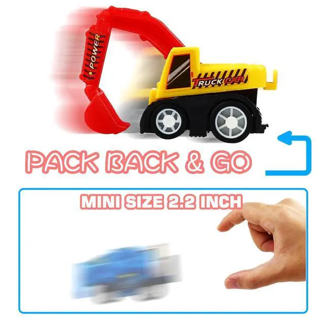 Alt view image 2 of 7 - , 20 Pcs Assorted Mini Truck Toy and Race Car Toy Kit Set, Play Construction Vehicle Playset for Boy Kid Child Party Favors Birthday Game Supplies Pinata Stuffers Easter Egg Hunt Fillers