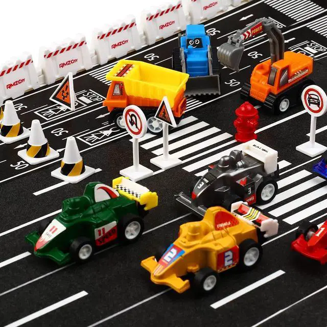 Alt view image 7 of 7 - , 20 Pcs Assorted Mini Truck Toy and Race Car Toy Kit Set, Play Construction Vehicle Playset for Boy Kid Child Party Favors Birthday Game Supplies Pinata Stuffers Easter Egg Hunt Fillers