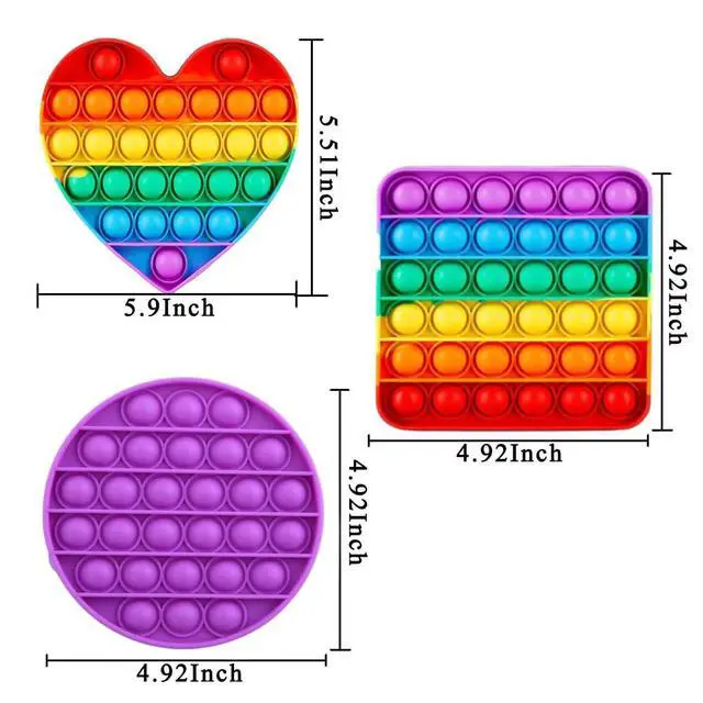 Alt view image 7 of 7 - Random 12 Pcs Fidget Toys, Pop Fidget Sensory Toys Set,Stress Relief Gifts for Kids & Adults,Pop Bulk & Party Favors Toddler Toys for Easter Gifts,Party Supplies,Classroom Prizes