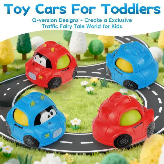 Alt view image 7 of 7 - Inertial Push Pull Car Toys for 1 Year Old Boy Girl, Toddlers 1-3 Birthday Gift, Baby Toys 12-18 Months, Vehicle for 6-9-12-18 Month, First Birthday Gifts for Boys Girl