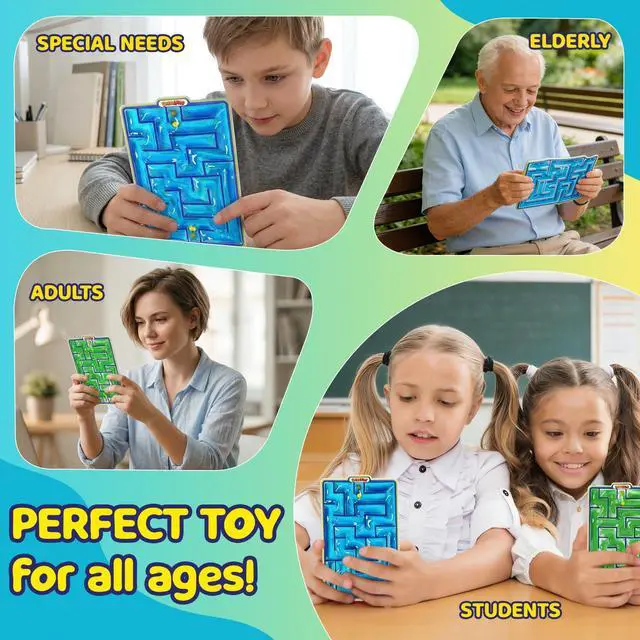 Alt view image 5 of 7 - Sensory Toys Fidget Marble Maze - 2 Pack Gel Filled Sensory Items for Kids Children Teens Autism | Sensory Autistic Calming Toys for Preschool Classroom | Gifts Prizes for Kids Classroom