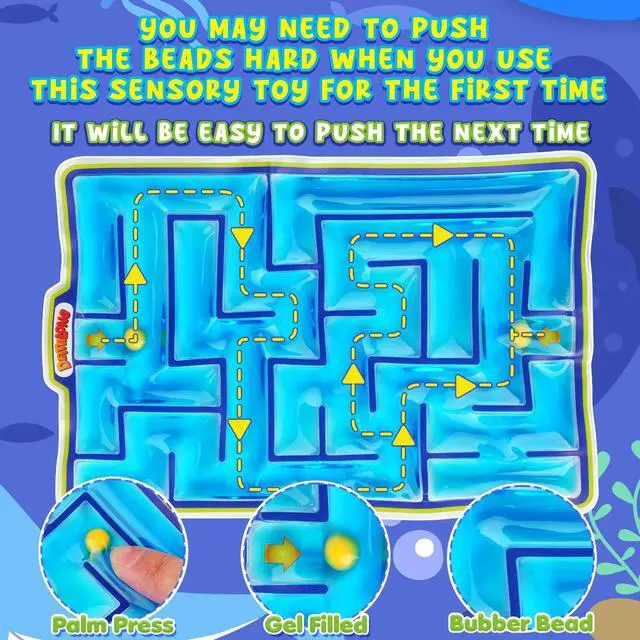 Alt view image 7 of 7 - Sensory Toys Fidget Marble Maze - 2 Pack Gel Filled Sensory Items for Kids Children Teens Autism | Sensory Autistic Calming Toys for Preschool Classroom | Gifts Prizes for Kids Classroom