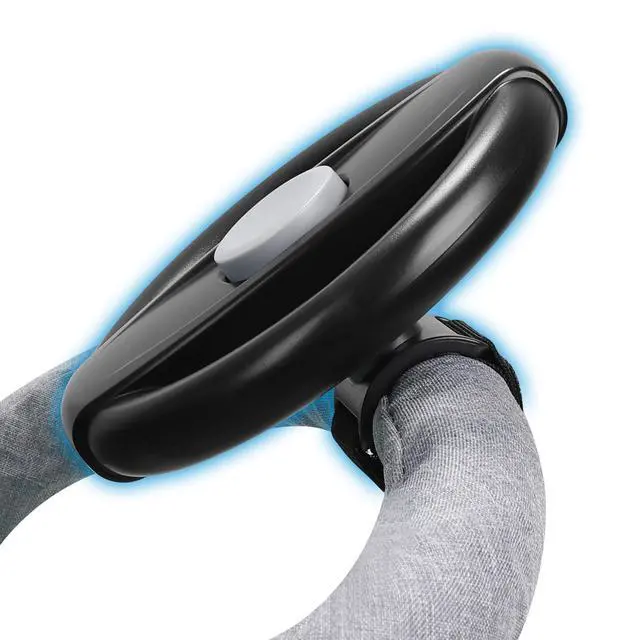 Alt view image 5 of 7 - Stroller Steering Wheel Toy, Simulated Steering Wheel for Stroller Shopping Carts Cart Universal Detachable Pretend Driving Funny Toy Attachment
