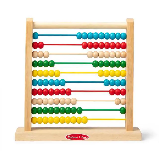 Main image of Abacus Classic Wooden Toy with 100 Beads - Preschool Learning Activities and Math Games for Kids, Homeschool Essentials for Ages 3+