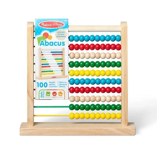 Alt view image 3 of 7 - Abacus Classic Wooden Toy with 100 Beads - Preschool Learning Activities and Math Games for Kids, Homeschool Essentials for Ages 3+