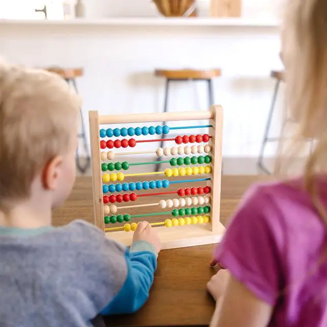 Alt view image 6 of 7 - Abacus Classic Wooden Toy with 100 Beads - Preschool Learning Activities and Math Games for Kids, Homeschool Essentials for Ages 3+