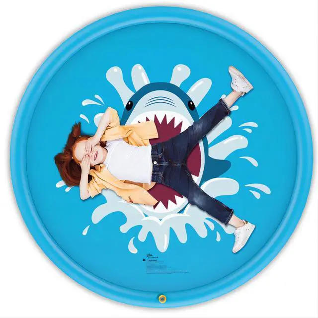 Alt view image 6 of 7 - Splash Pad Sprinkler/ Play Mat for Kids, Outdoor Water Toys Inflatable for Baby Toddler Boys Girls Children Age 18+ Months ,Outside Backyard Dog Pool