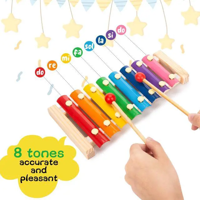 Alt view image 5 of 7 - Xylophone for Kids, Xylophone Musical Toy with Child Safe Mallets Educational Musical Instruments Toy for Toddlers