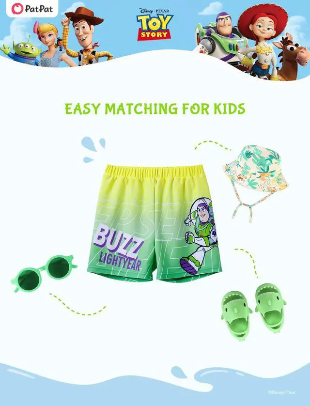 Alt view image 3 of 7 - Toy Story Swim Trunks Boys Pool Swimwear Bottom Rash Guard Swim Shorts Multi-color Quick Drying Surfing Boxers Young Boy Swimming Suit Waterfront Athletic Clothes Child Seaside Outfit 6-7 Years