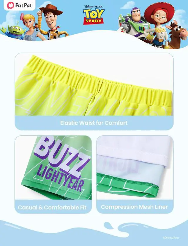 Alt view image 6 of 7 - Toy Story Swim Trunks Boys Pool Swimwear Bottom Rash Guard Swim Shorts Multi-color Quick Drying Surfing Boxers Young Boy Swimming Suit Waterfront Athletic Clothes Child Seaside Outfit 6-7 Years