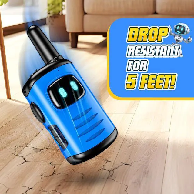 Alt view image 4 of 6 - Kids Walkie Talkies Toys for Boys: comedyfun Mini Robots Walkies Talkies 2 Pack Birthday Gifts for 3 4 5 6 7 8 Year Old Boys Toys Age 4 5 6 7 8 Camping Outdoor Games