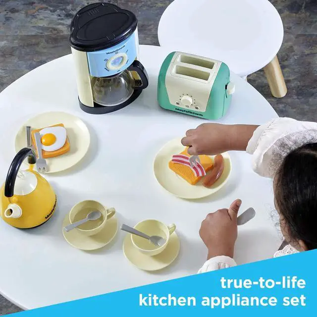 Alt view image 4 of 7 - Toys - Complete Kitchen Set - Toy Appliance Playset for Kids with Toaster, Coffee Maker, Kettle, Play Food & More - for Children Aged 3+