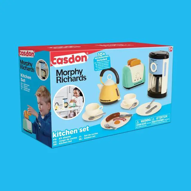 Alt view image 6 of 7 - Toys - Complete Kitchen Set - Toy Appliance Playset for Kids with Toaster, Coffee Maker, Kettle, Play Food & More - for Children Aged 3+