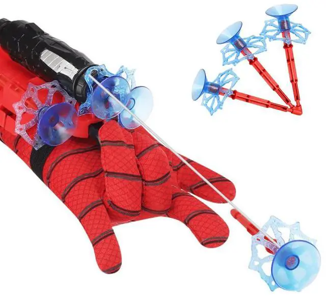 Main image of Spider Web Shooters with Gloves, Superheroes Wrist Launcher Toy, Funny Children Educational Toys, Party Cosplay Gift for Kids